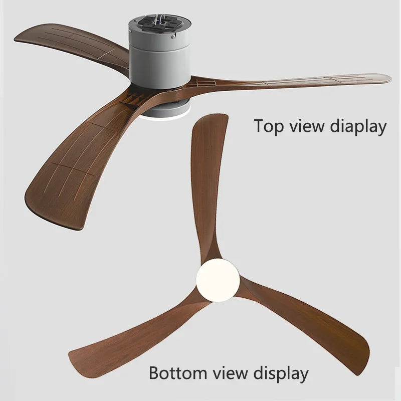 ventilateur de plafond moderne abs noir avec led et télécommande - vue 5 sur 12