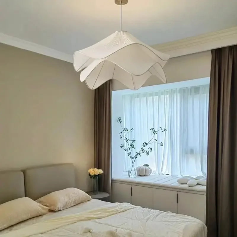 lustre en tissu plissé style nordique simple et confortable