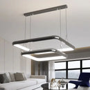 lustre moderne led suspension carrée perle pour maison