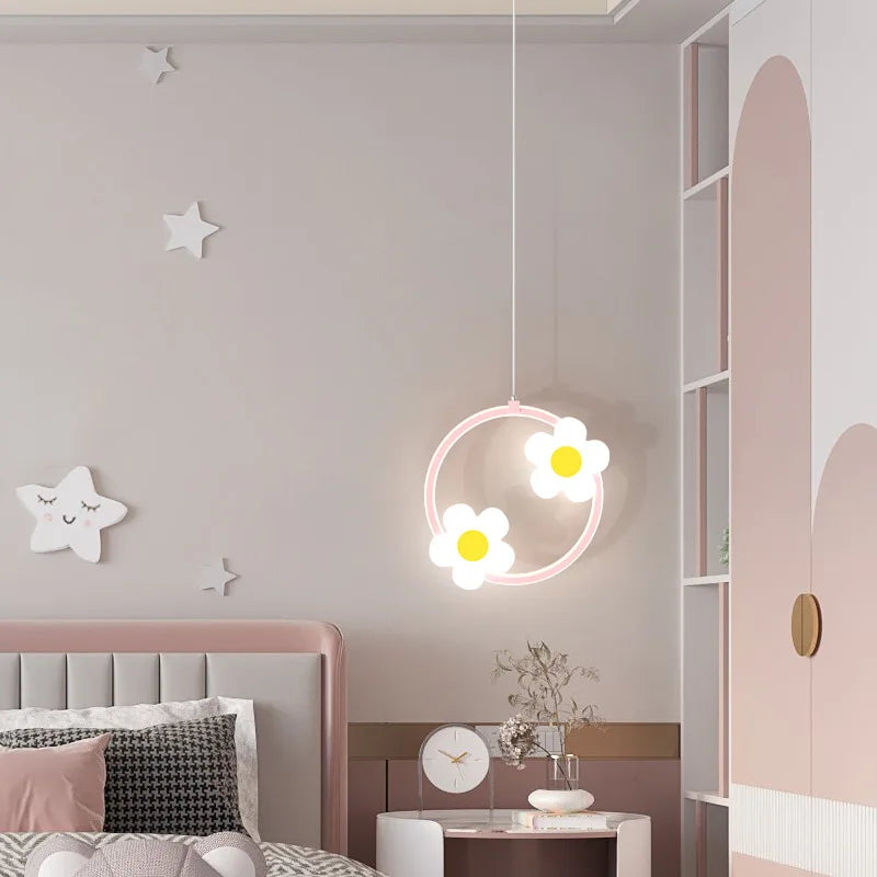 lustre fleur suspension pour fille chambre de bébé - vue 4 sur 9
