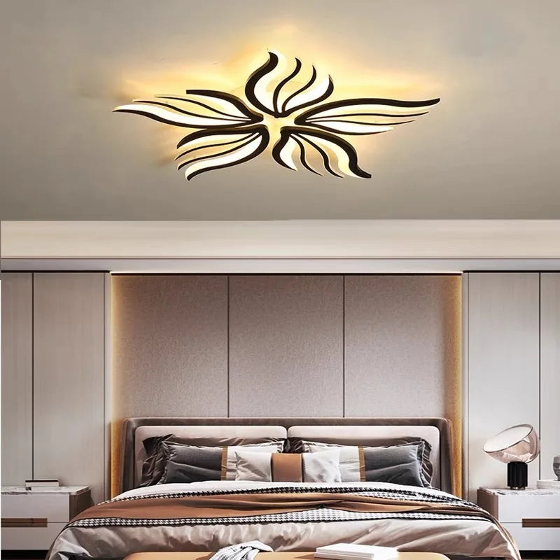 Plafond moderne à LEDs lampe chambre panneau plafonnier RC-dimmable luminaires salon éclairage intérieur salle à manger chambre cuisine - vue 7 sur 18