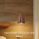 lustre suspendu moderne en bois de noyer fait main décoration maison