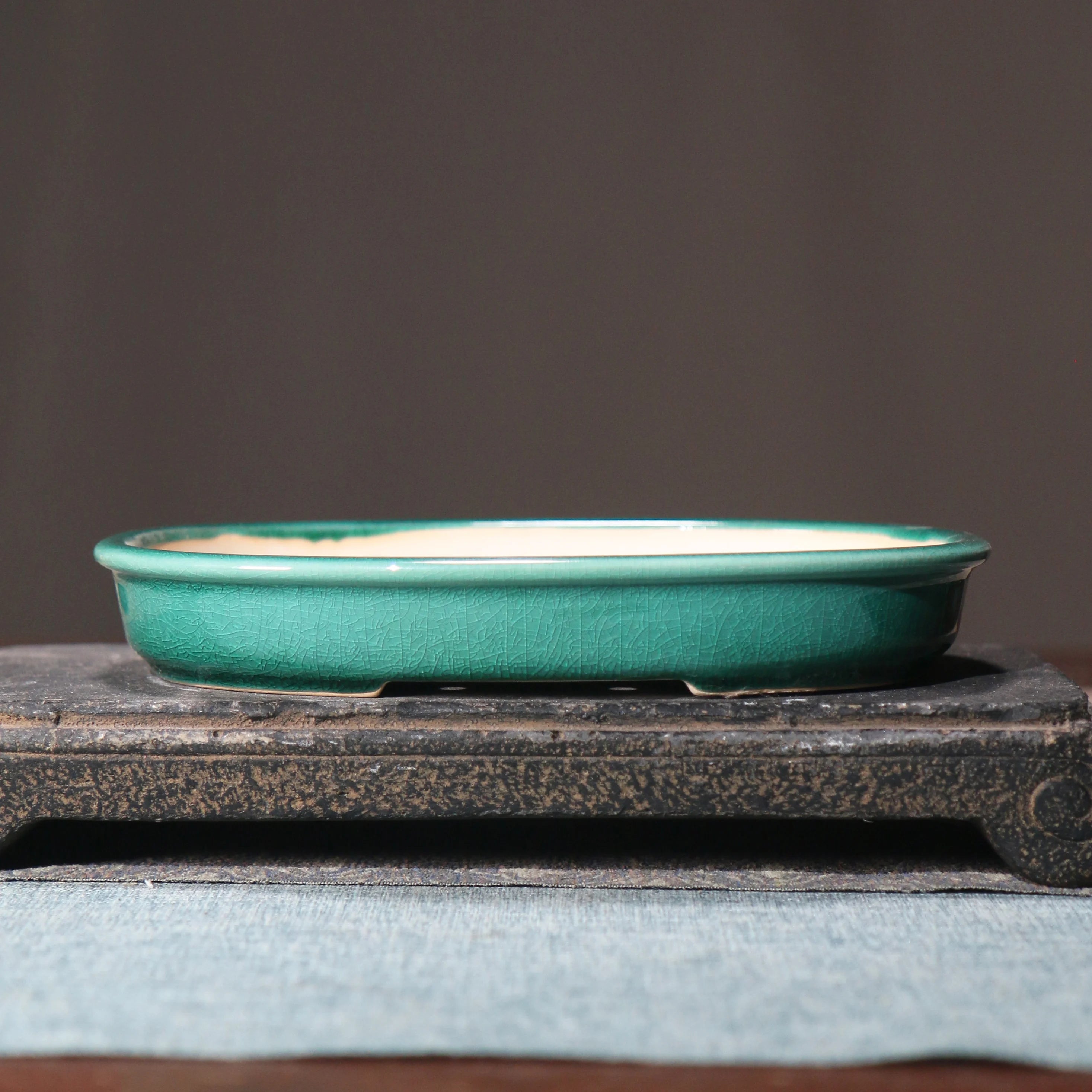 pot de fleurs rond en sable pour bonsaï rétro et succulentes - vue 13 sur 19
