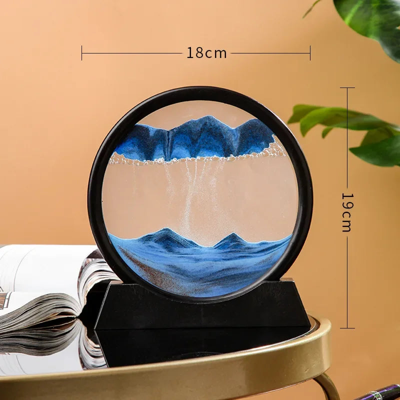 sablier en verre 3d paysage de sable en mouvement décoration artistique - vue 49 sur 54