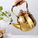 Bouilloire inox fleur infuseur poignée anti brulure miroir