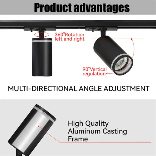 spot led décoratif pour rail de magasin intérieur