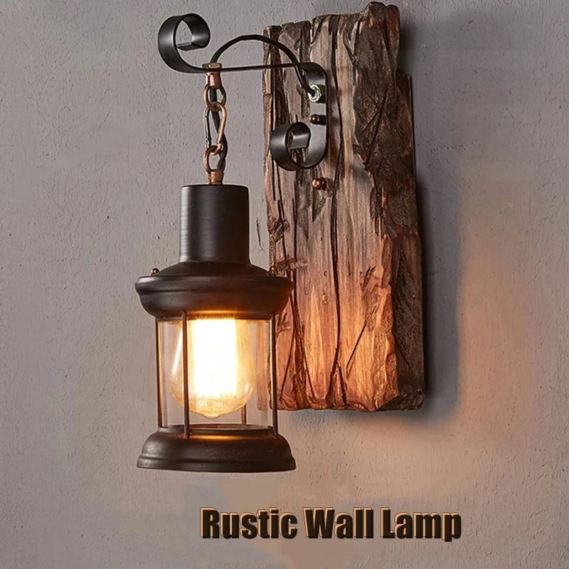 applique murale led rustique en fer vintage pour intérieur et extérieur - vue 5 sur 23