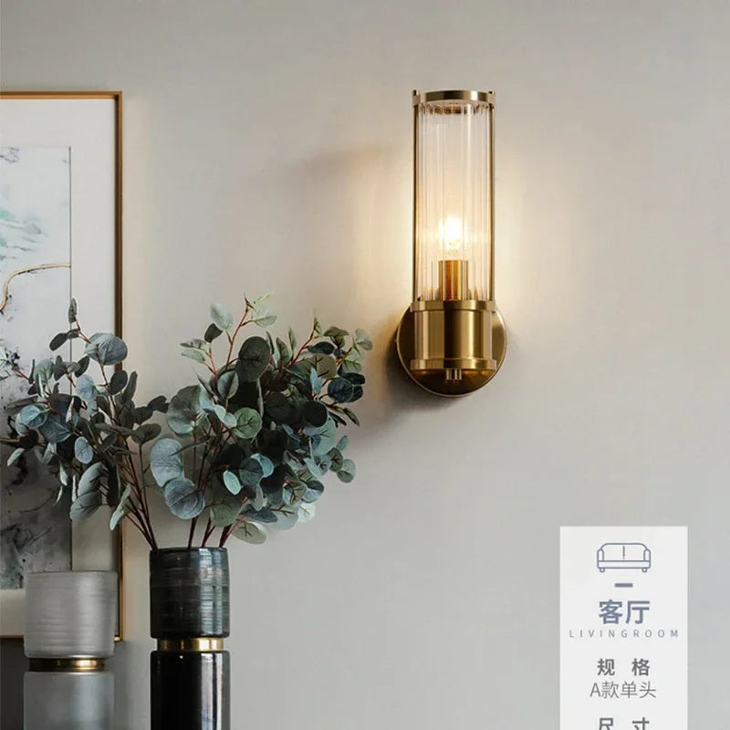 applique murale moderne luxe en cristal doré à led - vue 6 sur 8