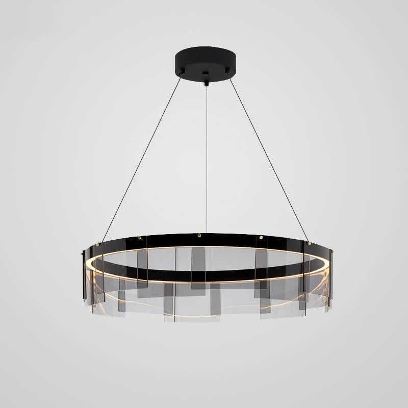 lustre moderne en verre à led pour décoration intérieure - vue 2 sur 9