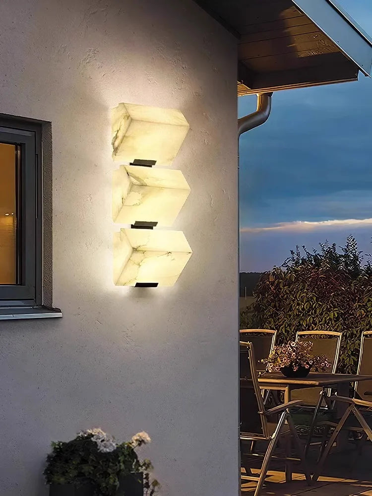 applique murale led étanche pour intérieur et extérieur géométrique