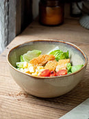 Bol salade céramique vintage bords irréguliers 14 cm