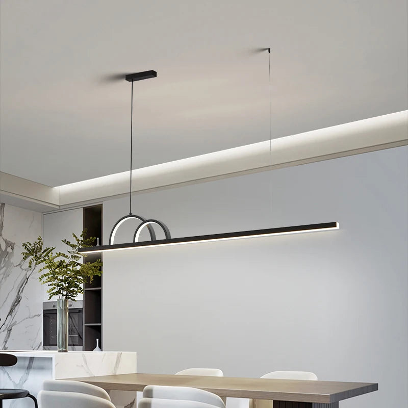 lustre à led nordique design pour éclairage intérieur moderne - vue 3 sur 18