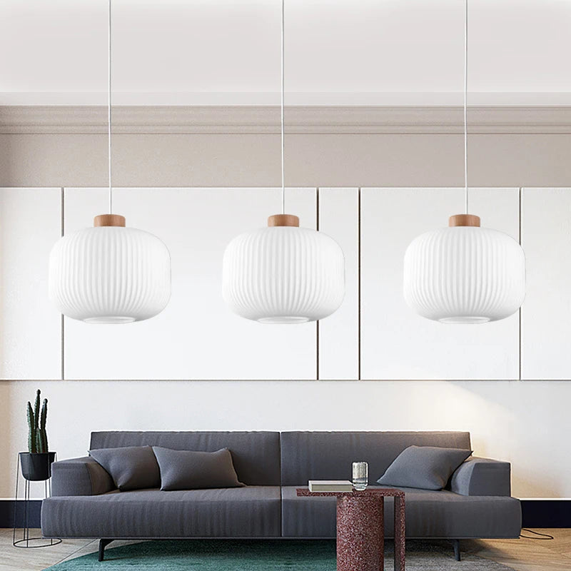 lampe led suspendue design nordique makaron pour décoration intérieure