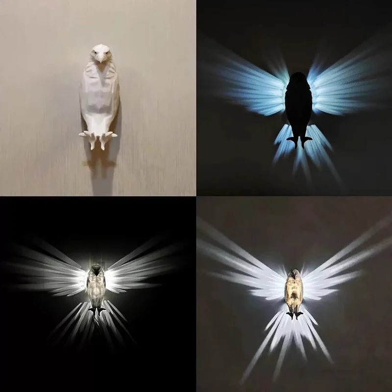 applique murale led hibou aigle décoration créative pour la maison