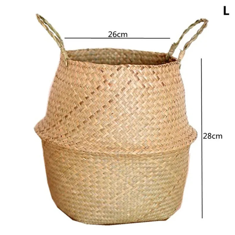panier en paille pour plantes d'intérieur et d'extérieur - vue 14 sur 28