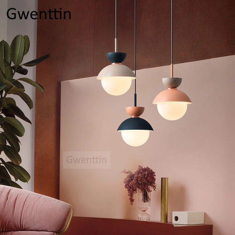 suspension en verre moderne pour décoration intérieure élégante