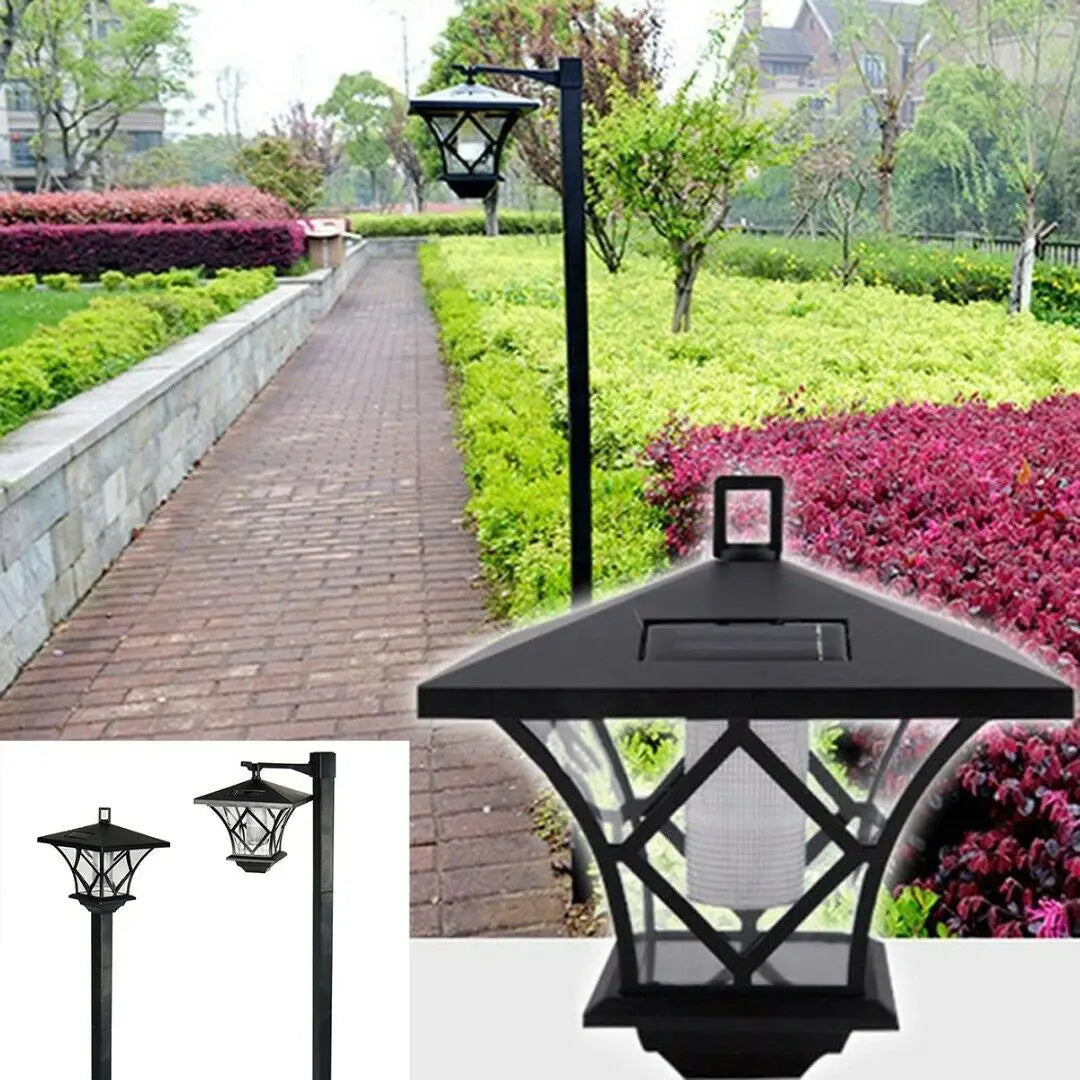 lampadaire de jardin solaire décoratif à énergie LED - vue 7 sur 6