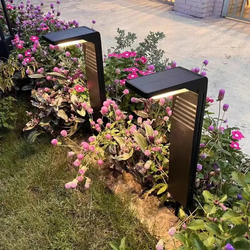 1/2 PIÈCES Lampes Solaires De Jardin Décoration Extérieure Voie Lumière LED Étanche Borne De Paysage Lumières Solaires De Pelouse pour Passerelle De Cour - vue 6 sur 6