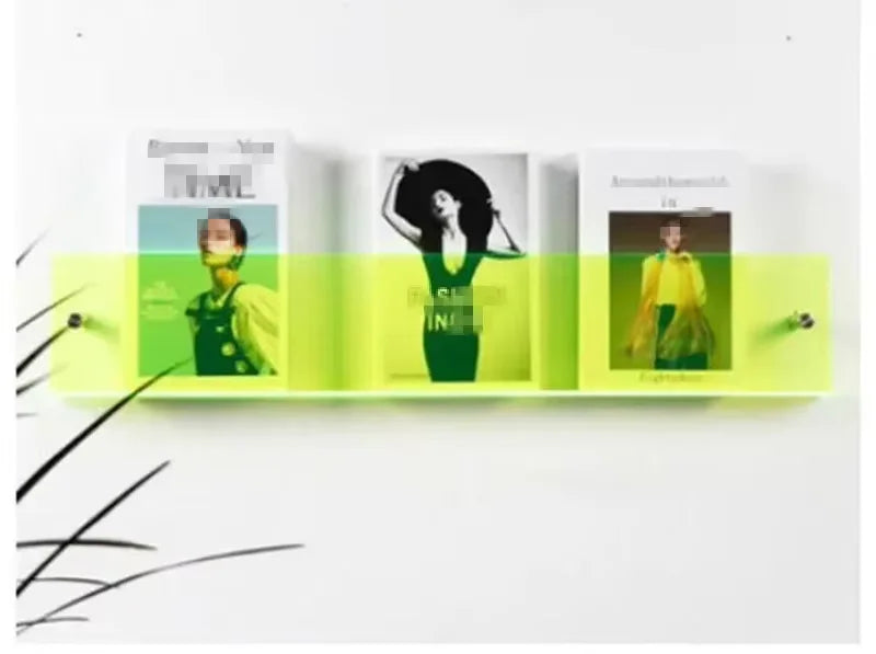 étagère à livres en acrylique support de rangement mural design moderne - vue 13 sur 17