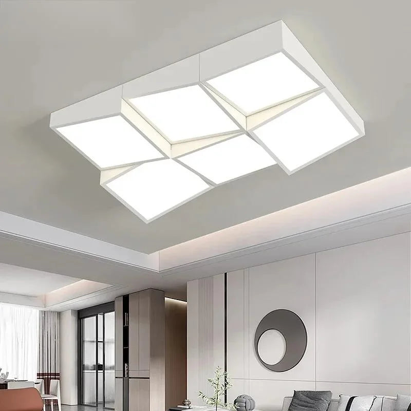 lustre moderne en acrylique et aluminium pour décoration intérieure - vue 5 sur 10