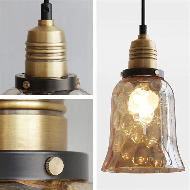 suspension modernes en verre pour éclairage de plafond - vue 5 sur 10