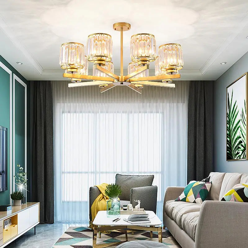 lustre en cristal moderne pour un éclairage intérieur élégant