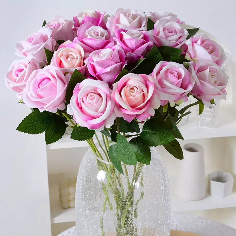 rose artificielle en soie pour décoration de mariage et événements - vue 2 sur 28
