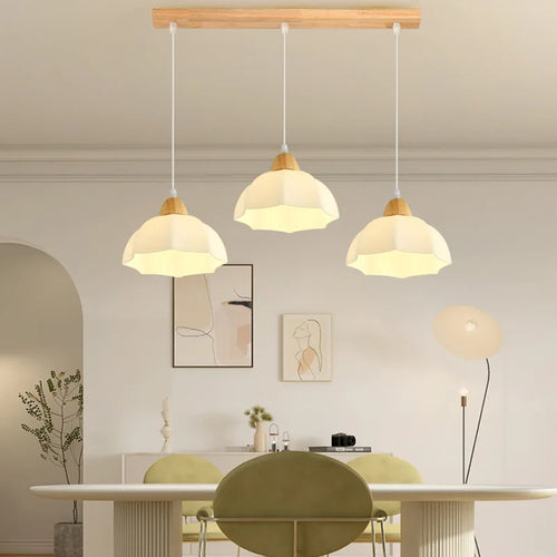 suspension en bois moderne pour décoration intérieure élégante