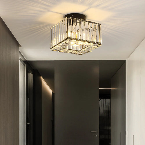 Lustre cristal led intérieur maison