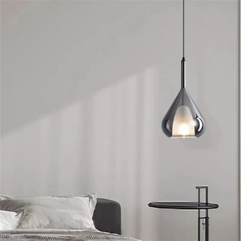suspension en verre à plusieurs têtes pour intérieur moderne - vue 4 sur 23