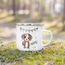 Mug enfant personnalisé animal prénom style cartoon émail