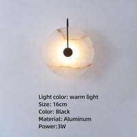 Applique murale en marbre décor à la maison décoration murale abat-jour en marbre applique murale LED luminaires pour la décoration intérieure chambre lampes LED