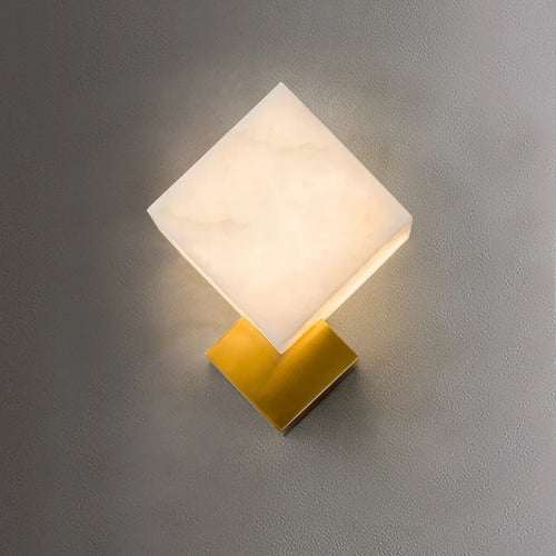 applique murale nordique en cuivre doré style chinois led marbre naturel