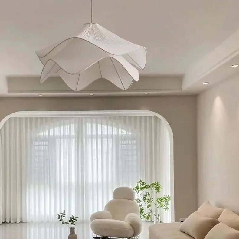 lustre en tissu plissé style nordique simple et confortable