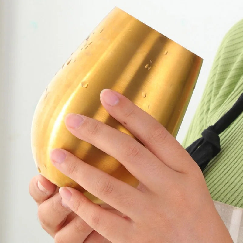 verres vin ronds acier inoxydable style bar maison