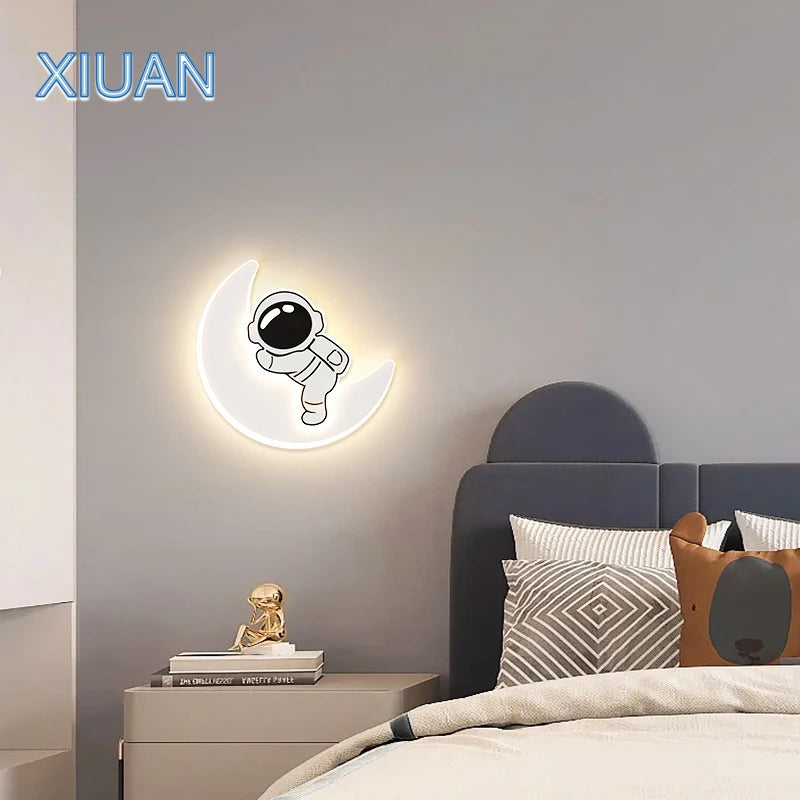 applique murale créative panda astronaute pour chambre d'enfants - vue 5 sur 8