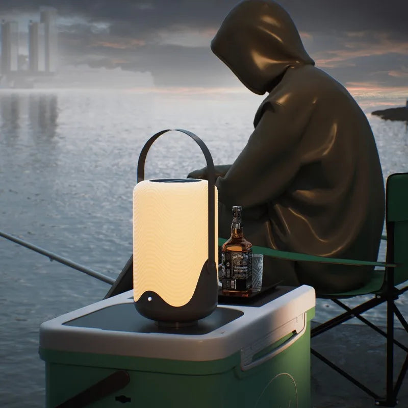 lampe de bureau portable led solaire usb avec télécommande étanche - vue 4 sur 10