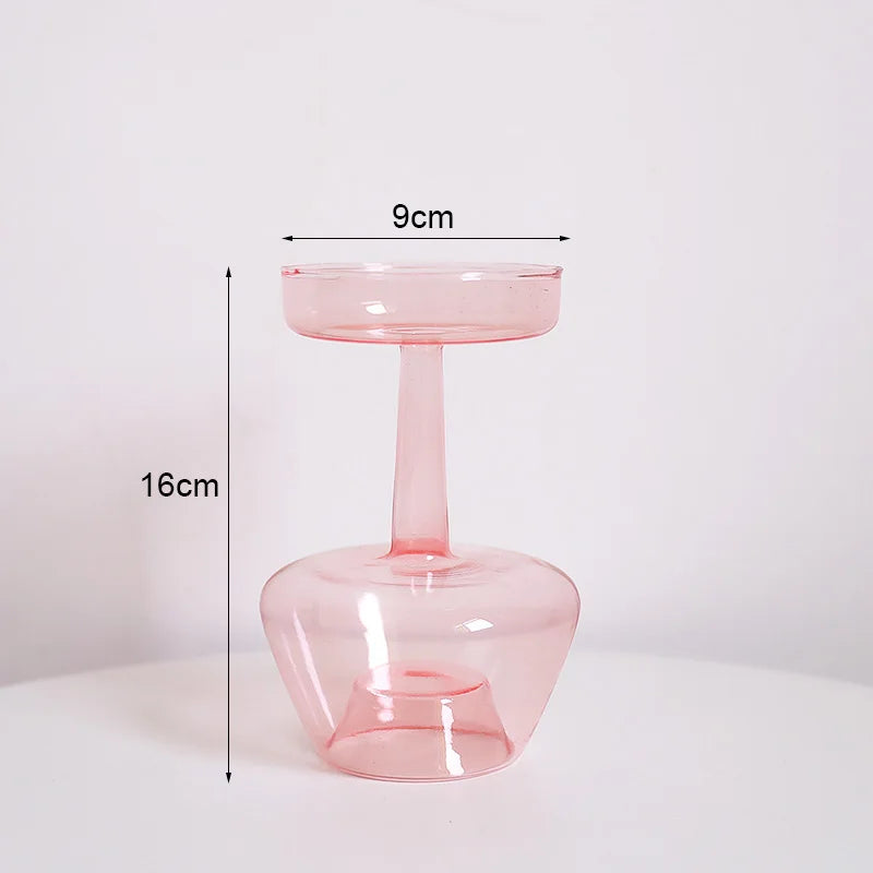 bougeoir vintage en verre pour mariage et dîners romantiques - vue 9 sur 27