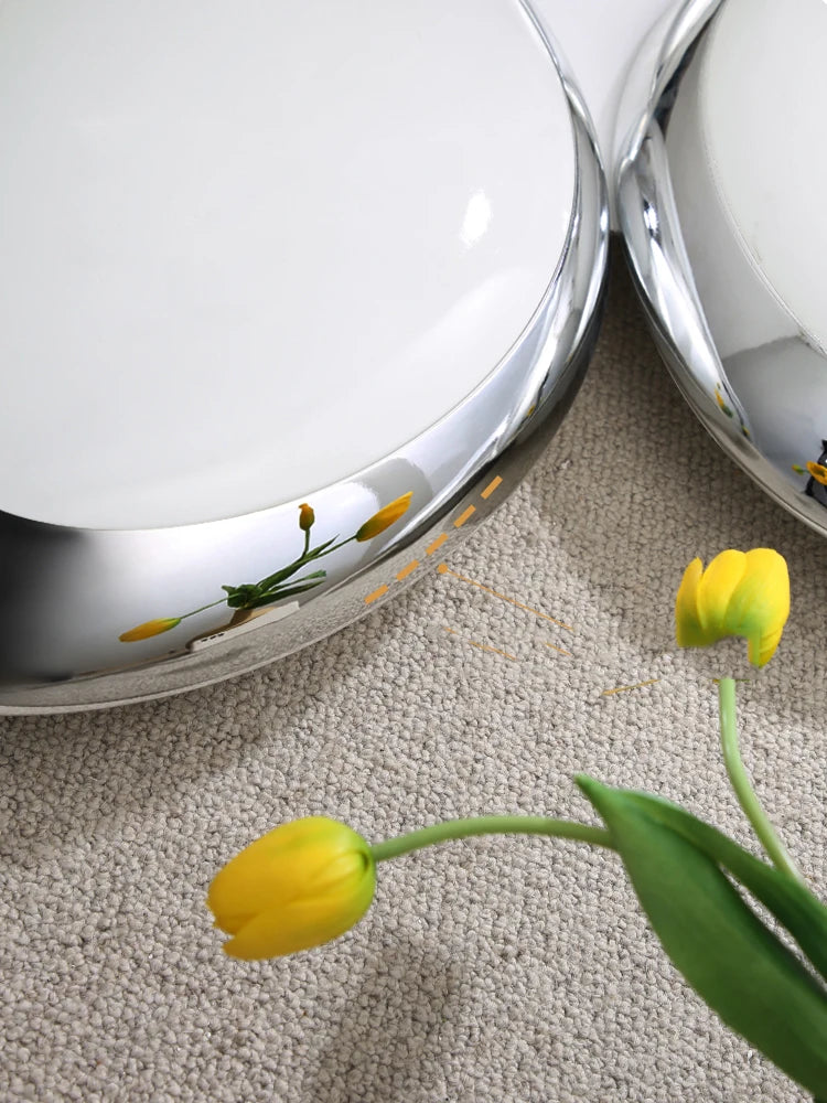 plafonnier led intelligent design moderne en forme de galets - vue 6 sur 9