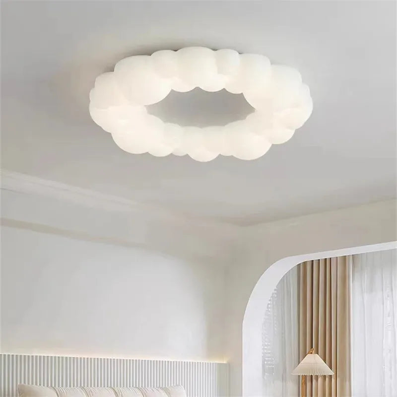 plafonnier led moderne design nordique en forme de nuage