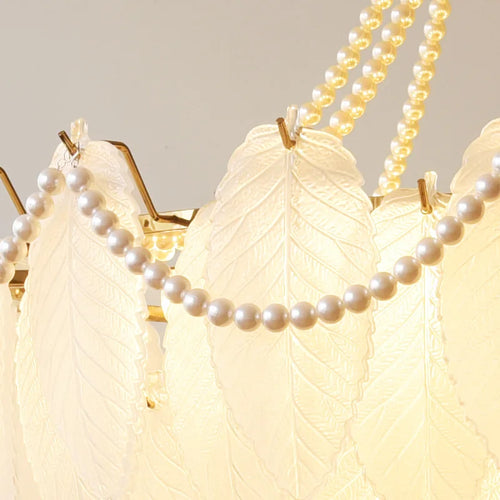 Modern luxury LED leaf dining room chandeliers Creative living room lights Bedroom, kitchen island decorative lighting fixtures
