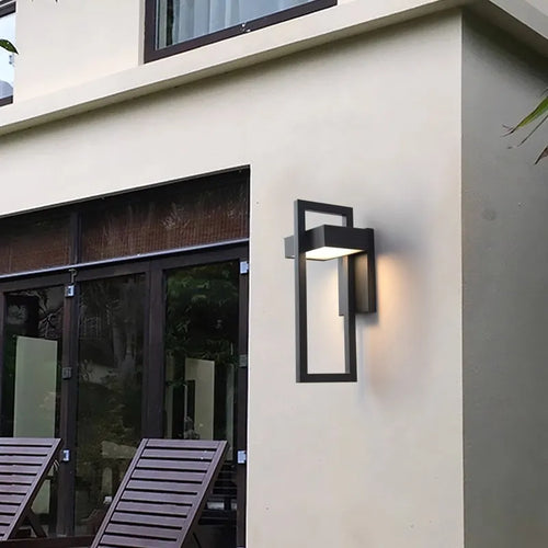 Applique murale extérieure en métal géométrique IP65 étanche
