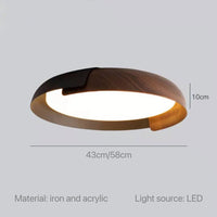 Plafonnier LED Style bois nordique