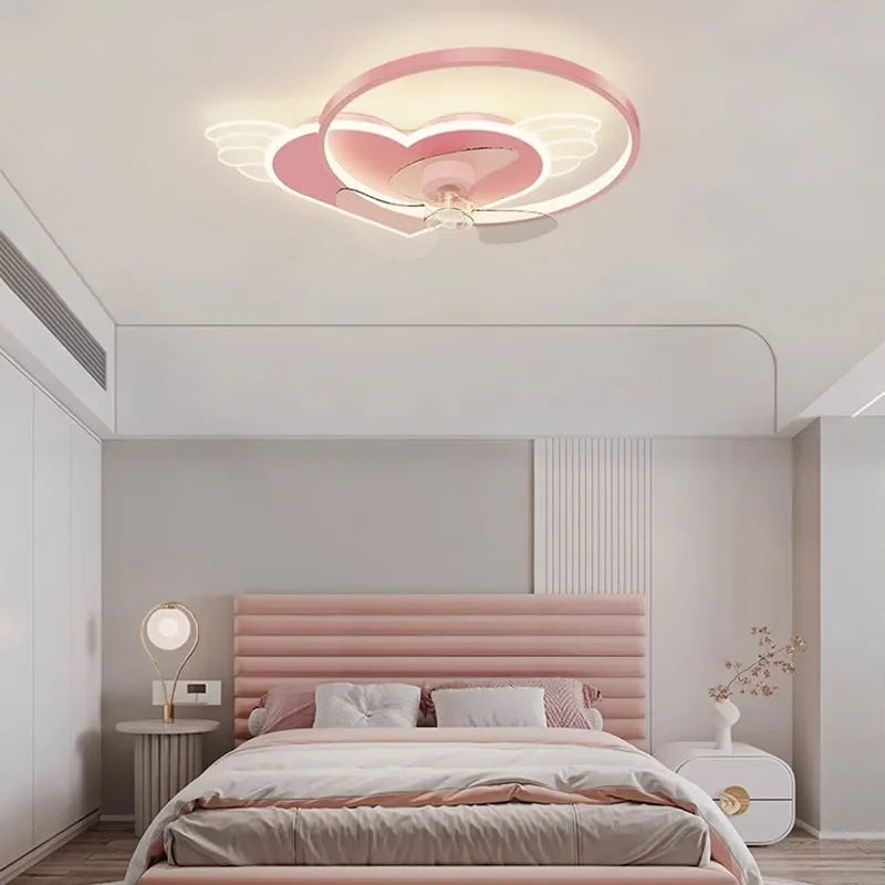 plafonnier led moderne avec ventilateur éclairage silencieux intelligent - vue 6 sur 15