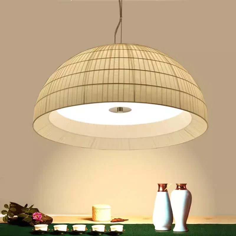 lustre led en tissu pour restaurant café et bar