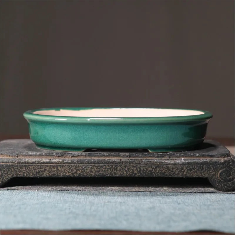 pot de fleurs rond en sable pour bonsaï rétro et succulentes - vue 2 sur 19