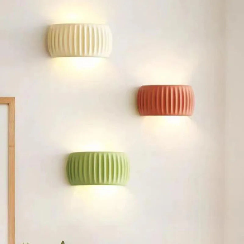 Nordique crème mur Led lumière chambre de fille salon chambre décoration applique applique escalier couloir couloir citrouille forme lampe - vue 2 sur 9