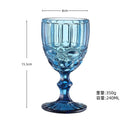 Verre a vin retro relief en verre epais
