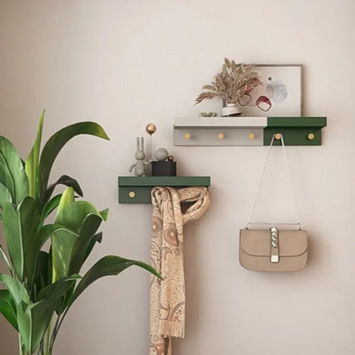 porte-manteau mural en bois pour rangement créatif et pratique
