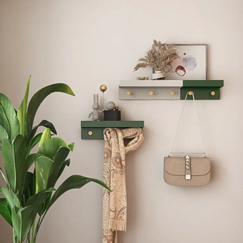 porte-manteau mural en bois pour rangement créatif et pratique - vue 5 sur 15